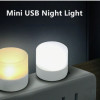 1Pc Mini USB Night Light Warm White Eye Protection 