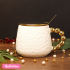 ceramic mug - with gold cover