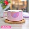 Ceramic Cup&plate-Pink Pastel 