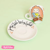 Painted Cup&Plate For Coffee-تملكين وجها خلق ليبتسم