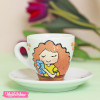Painted Cup&Plate For Coffee-تملكين وجها خلق ليبتسم