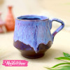 Pottery mug-Purple&Brown