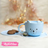 Ceramic Coffee Cup&plate-Light Blue Bear 