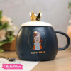 Ceramic Mug-Dark Blue Crown