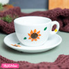 Painted Cup&Plate-Sun Flower