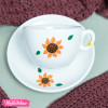 Painted Cup&Plate-Sun Flower