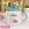 Ceramic Mug-Turquoise Bunny