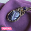 Necklace-natural amethyst Stone