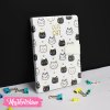 NoteBook-White Cute Cat 1