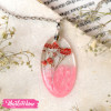Resin Necklace-Pink Baby Flower