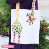 Painted Tote Bag&Cross-Giraffe