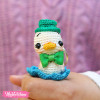 Crochet-Keychain-White Duck