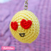 Crochet-Keychain-Love Emoji