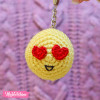 Crochet-Keychain-Love Emoji