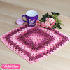 Crochet Table Mat-Purple