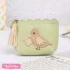 Leather Coins Holder - Bird 