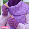 Crochet Gloves For Women-Purple