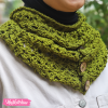 Crochet Infinity Scarf For Women-Green