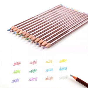 Set Of  12 Metallic Coloring  Pencil