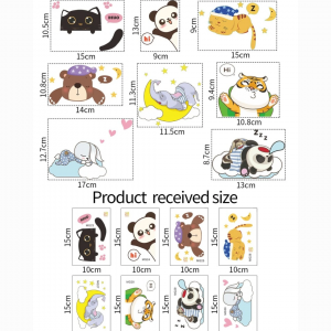 8pcs Cartoon Graphic Switch Outlet Wall Sticker