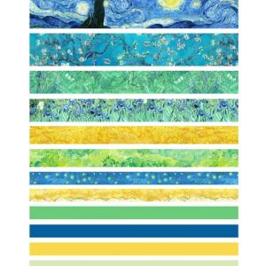 12rolls Oil Painting Pattern DIY Tape (300 cm )