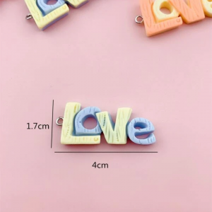 10pcs Random Color Letter DIY Pendant