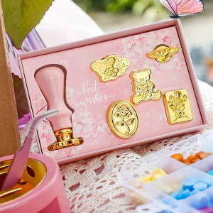 6Pcs Random Stamp Wax Head & Handle