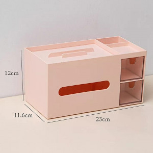 AcrylicTissue Box&Pen Organizer With Sticker