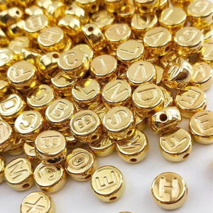 100pcs Solid Letter Detail DIY Bead