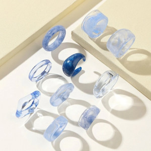 5 pcs Random Geometric Design Ring