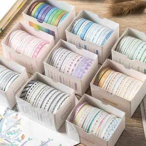 10 Rolls Random Pattern Washi Tape ( 200 CM ) 