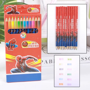 12pcs of Wooden Painting Colors Pen - Spiderman