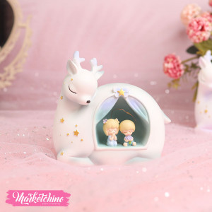Ceramic Lighting Lamp-Mint Green Deer 