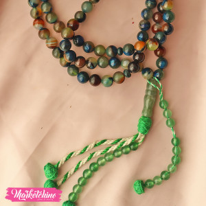 Misbaha Natural Agate Stone-Green 4 (8 mm )