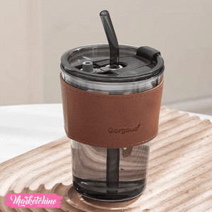 Pyrex Cup With Heat Resistant Leather-Black