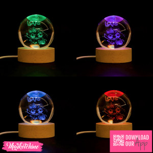 3D Crystal Ball Love - S (6 cm)