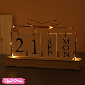 Wooden Lighting Lamp Calendar 