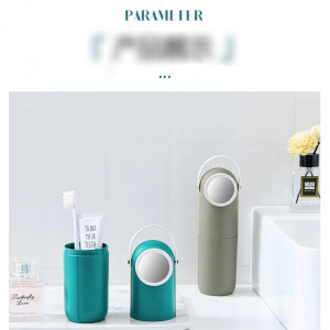 Travel Portable Toothbrush&Mirror-Olive