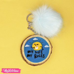 Painted Keychain - My Life My Rules