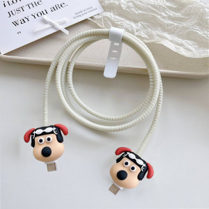 Set of 4 Pluto Dog Cartoon Print Data Cable Protector iPhone & Android 
