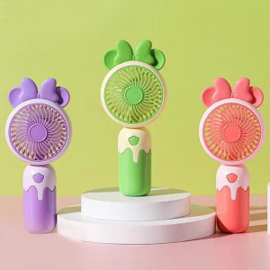 Hand \ Stand Fan,1 Speed Desk Fan, 250 MAH Battery Recharging - Ribbon 