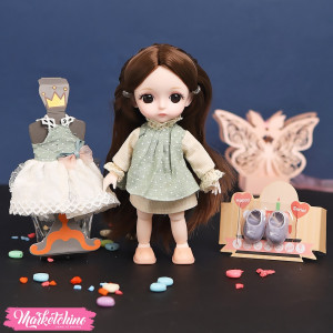 Hard Rubber-Doll-Mint Green Dress (16 cm )  
