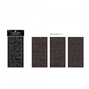 3pcs Letter Graphic Random Sticker