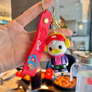 Silicone Keychain-Red Duck