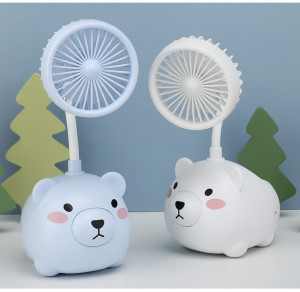 Acrylic Pencil Case &Fan-White Bear