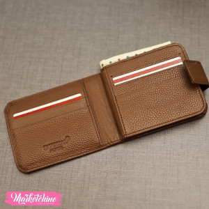 Leather Wallet-Horse-Light Brown