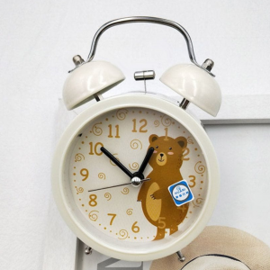 Metal Alarm Clock-Off White  (13 cm )