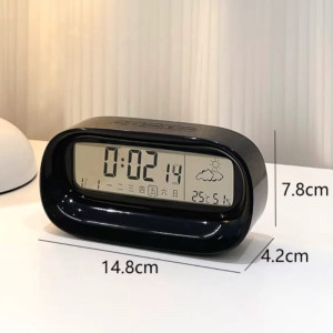 Acrylic Digital Clear Alarm-Black