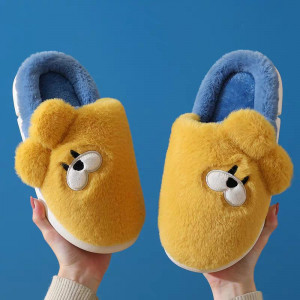 Cozy Memory Foam Slippers Soft Warm-Yellow Puppy (42/43) 