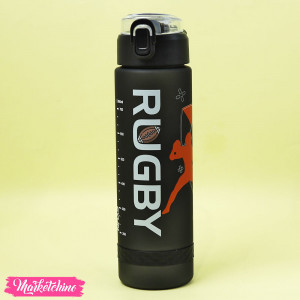 Acrylic Measuring Water Bottle - American Football